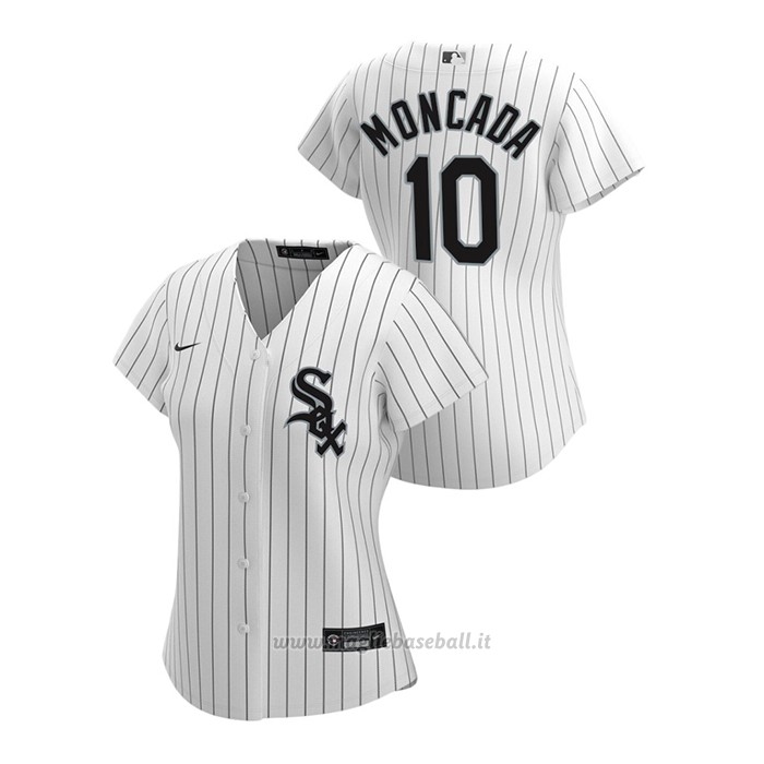 Maglia Baseball Donna Chicago White Sox Yoan Moncada 2020 Replica Primera Bianco